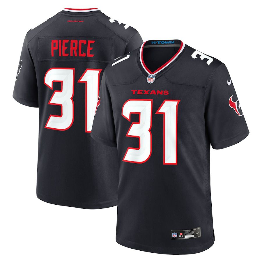 Men Houston Texans #31 Dameon Pierce Nike Navy Game NFL Jersey